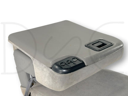 99-00 Ford F250 F350 Front Center Console Jump Seat Gray Cloth OEM