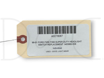 99-01 Ford F250 F350 Super Duty Headlight Switch Replacement 1403982-058