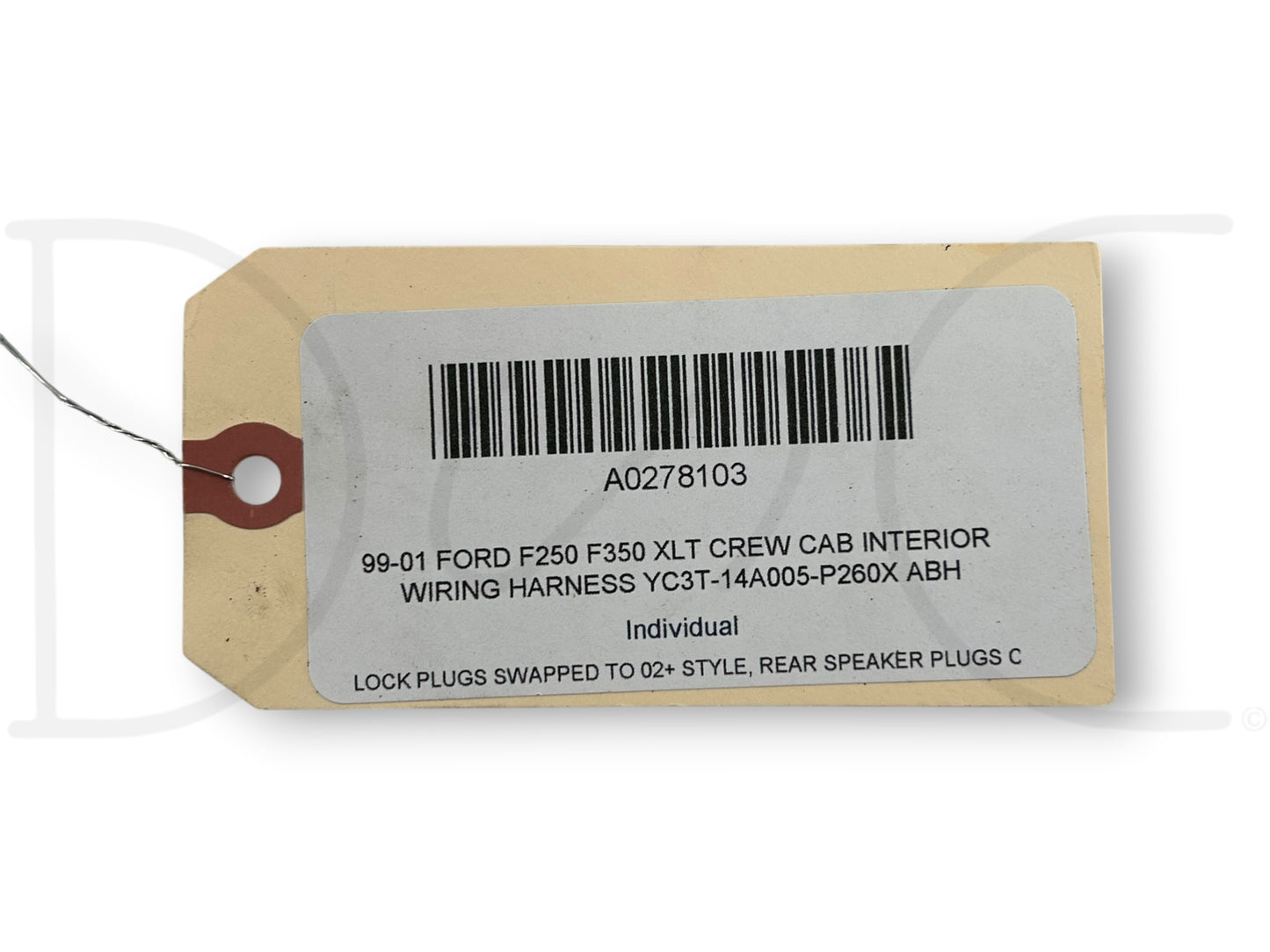 99-01 Ford F250 F350 XLT Crew Cab Interior Wiring Harness YC3T-14A005-P260X Abh