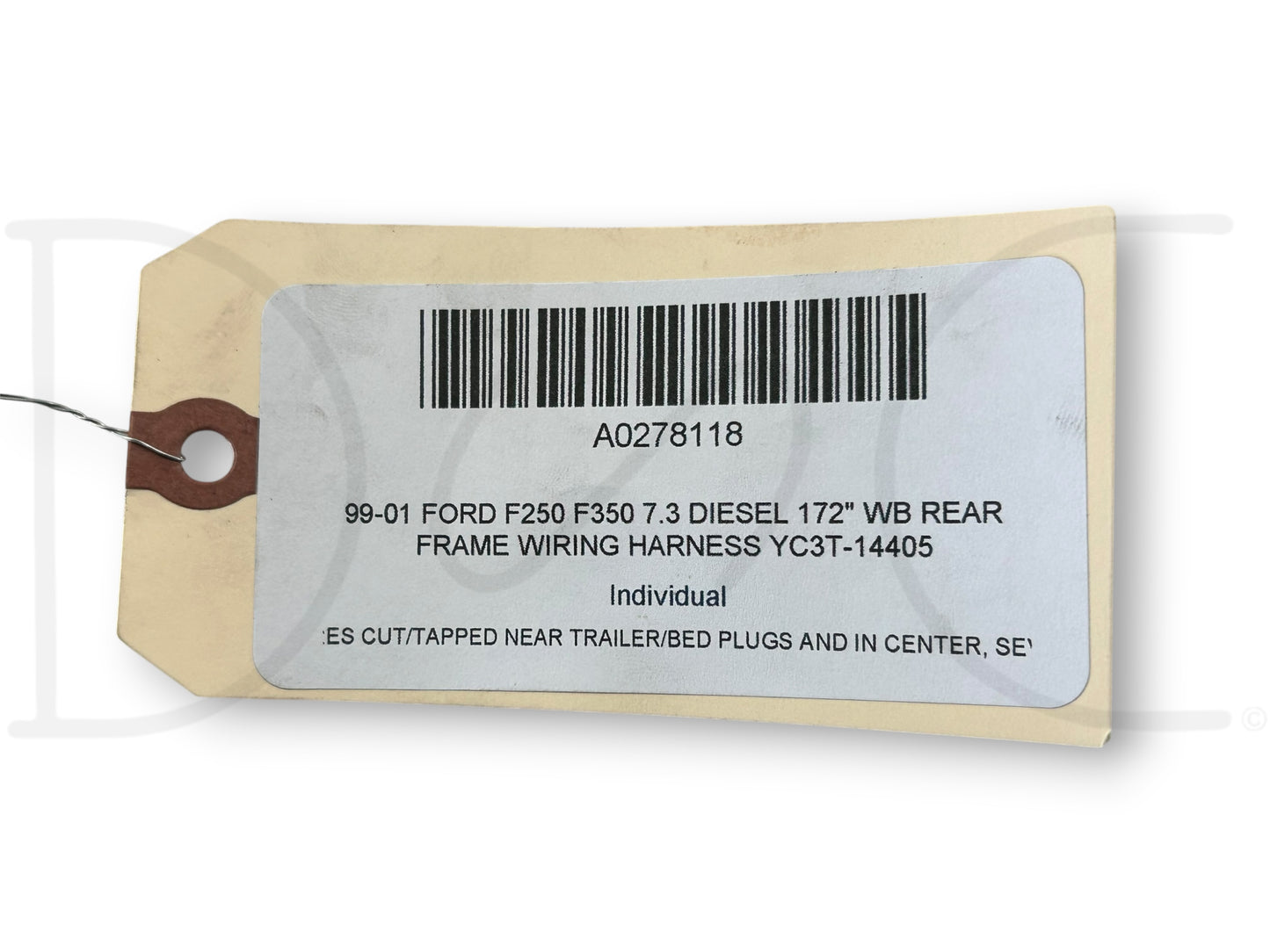 99-01 Ford F250 F350 7.3 Diesel 172" WB Rear Frame Wiring Harness YC3T-14405