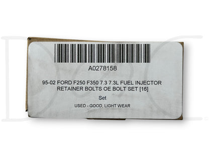 95-02 Ford F250 F350 7.3 7.3L Fuel Injector Retainer Bolts OE Bolt Set [16]