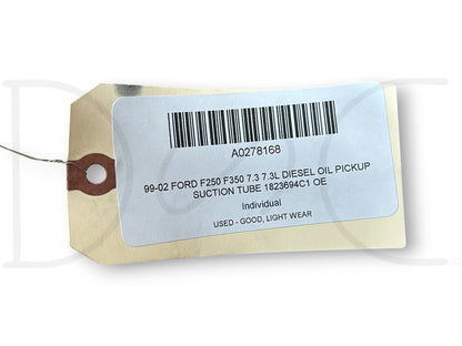 99-02 Ford F250 F350 7.3 7.3L Diesel Oil Pickup Suction Tube 1823694C1 OE
