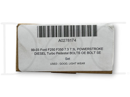 99-03 Ford F250 F350 7.3 7.3L Powerstroke Diesel Turbo Pedestal Bolts OE Bolt Se