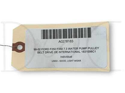 99-02 Ford F250 F350 7.3 Water Pump Pulley Belt Drive OE International 1831006C1