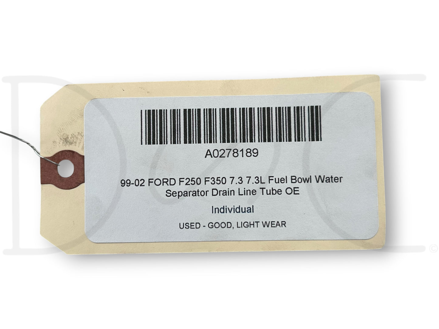 99-02 Ford F250 F350 7.3 7.3L Fuel Bowl Water Separator Drain Line Tube OE