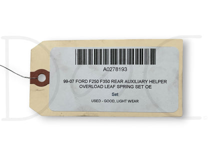 99-07 Ford F250 F350 Rear Auxiliary Helper Overload Leaf Spring Set OE