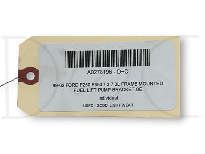 99-02 Ford F250 F350 7.3 7.3L Frame Mounted Fuel Lift Pump Bracket OE