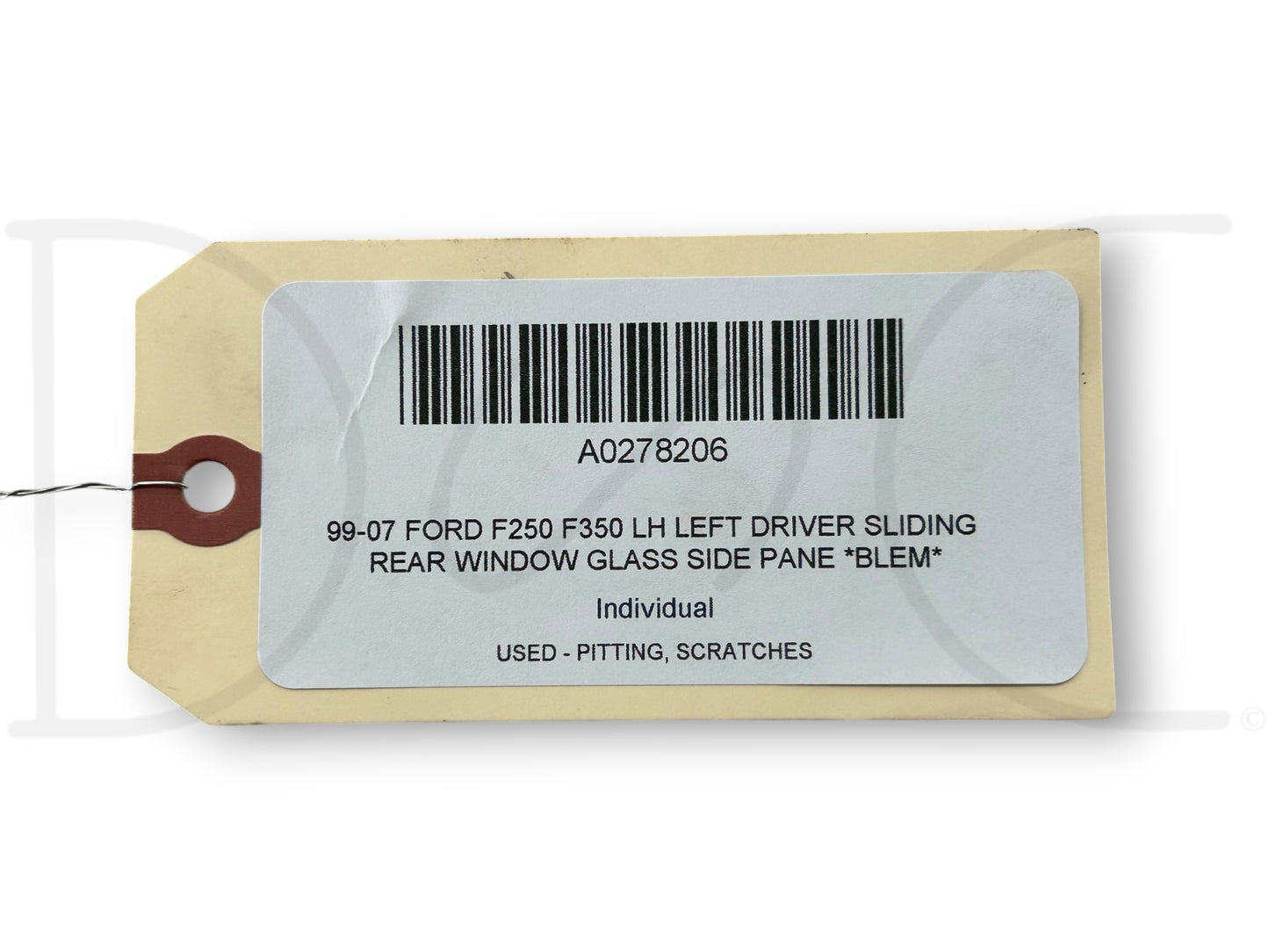 99-07 Ford F250 F350 LH Left Driver Sliding Rear Window Glass Side Pane *Blem*