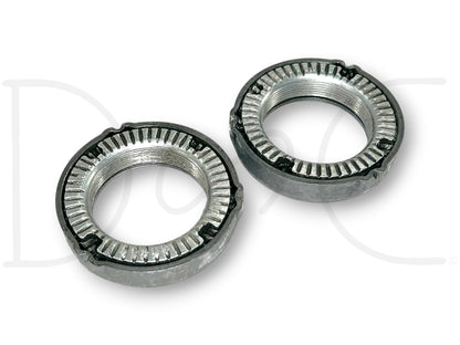99-04 Ford F350 DRW DANA 80 Rear Axle Wheel Hub Bearing Retainer Nut Set OE