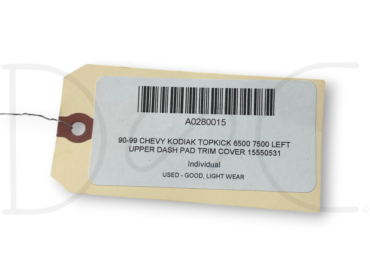 90-99 Chevy Kodiak Topkick 6500 7500 Left Upper Dash Pad Trim Cover 15550531