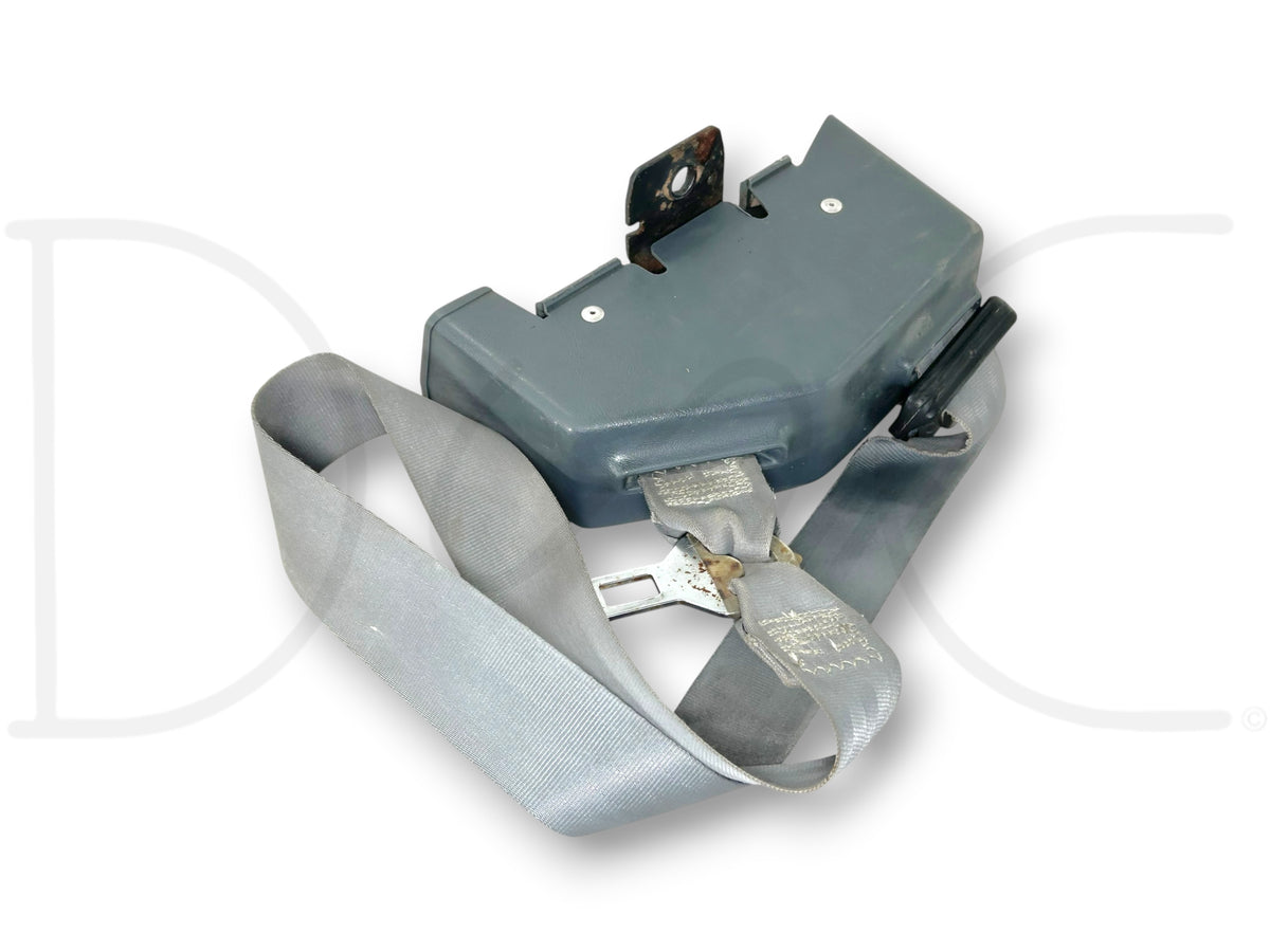 90-02 Chevy Kodiak Topkick Left Hand Driver Side Front Seat Belt Seatbelt Gray