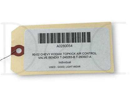 90-02 Chevy Kodiak Topkick Air Control Valve Bendix T-240283-B T-293507-A