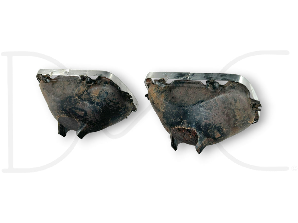 90-02 Chevy Kodiak Topkick Sealed Beam Headlight Bracket Bucket Set OE Brackets