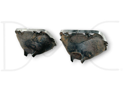 90-02 Chevy Kodiak Topkick Sealed Beam Headlight Bracket Bucket Set OE Brackets