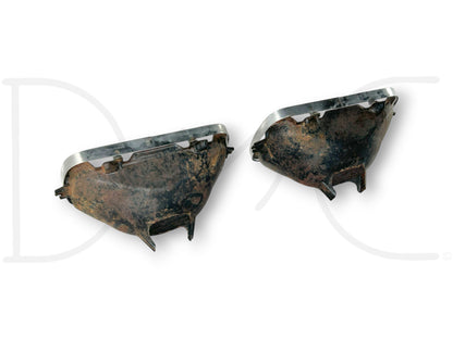 90-02 Chevy Kodiak Topkick Sealed Beam Headlight Bracket Bucket Set OE Brackets