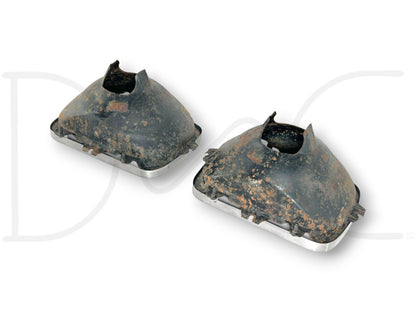 90-02 Chevy Kodiak Topkick Sealed Beam Headlight Bracket Bucket Set OE Brackets