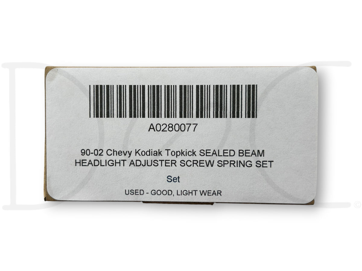 90-02 Chevy Kodiak Topkick Sealed Beam Headlight Adjuster Screw Spring Set