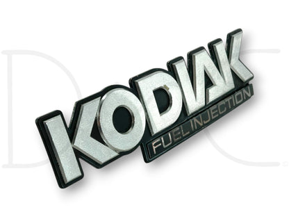 90-02 Chevy Kodiak Fuel Injection Hood Side Fender Badge Emblem Plate OEM