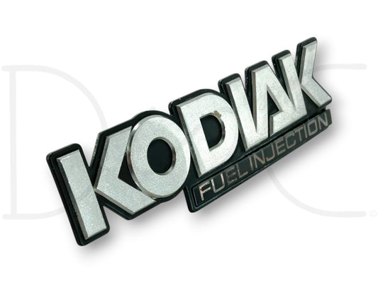 90-02 Chevy Kodiak Fuel Injection Hood Side Fender Badge Emblem Plate OEM