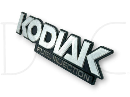 90-02 Chevy Kodiak Fuel Injection Hood Side Fender Badge Emblem Plate OEM