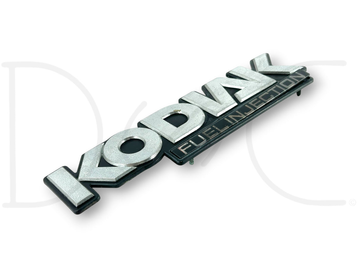 90-02 Chevy Kodiak Fuel Injection Hood Side Fender Badge Emblem Plate OEM