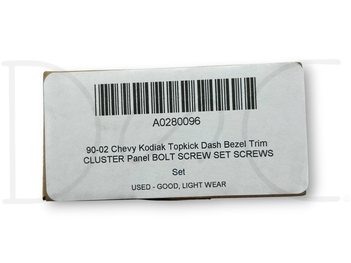 90-02 Chevy Kodiak Topkick Dash Bezel Trim Cluster Panel Bolt Screw Set Screws