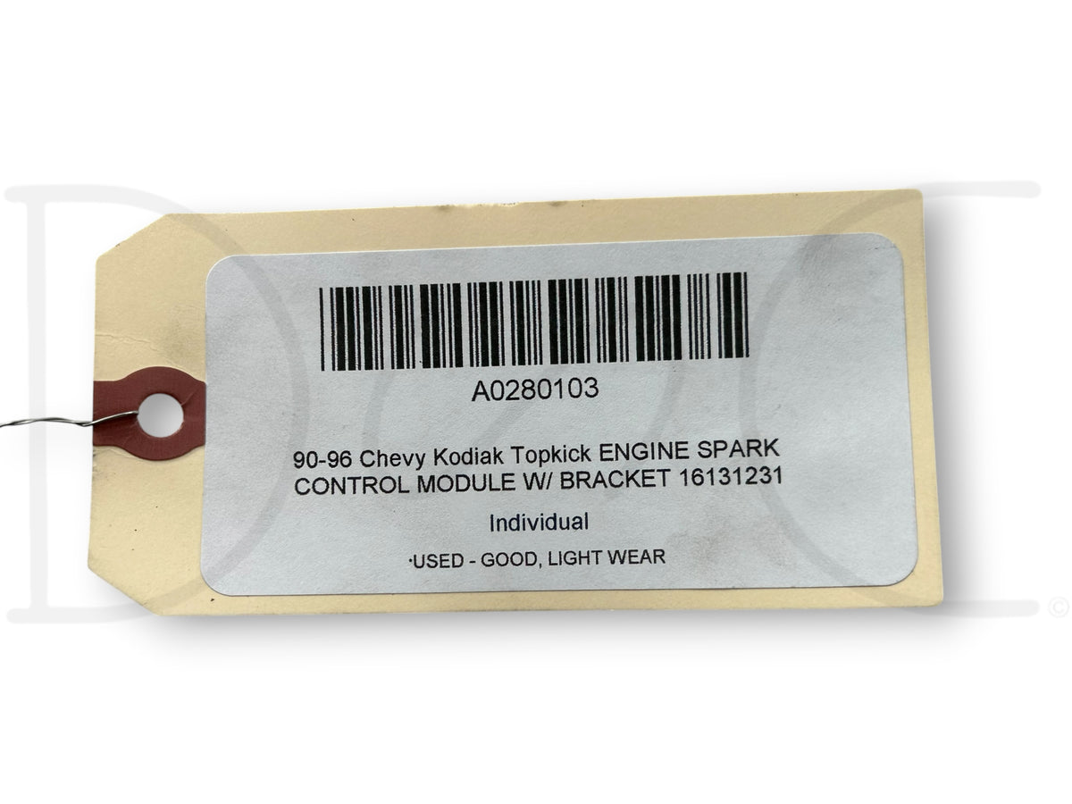 90-96 Chevy Kodiak Topkick Engine Spark Control Module W/ Bracket 16131231