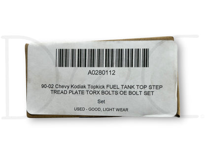 90-02 Chevy Kodiak Topkick Fuel Tank Top Step Tread Plate Torx Bolts OE Bolt Set
