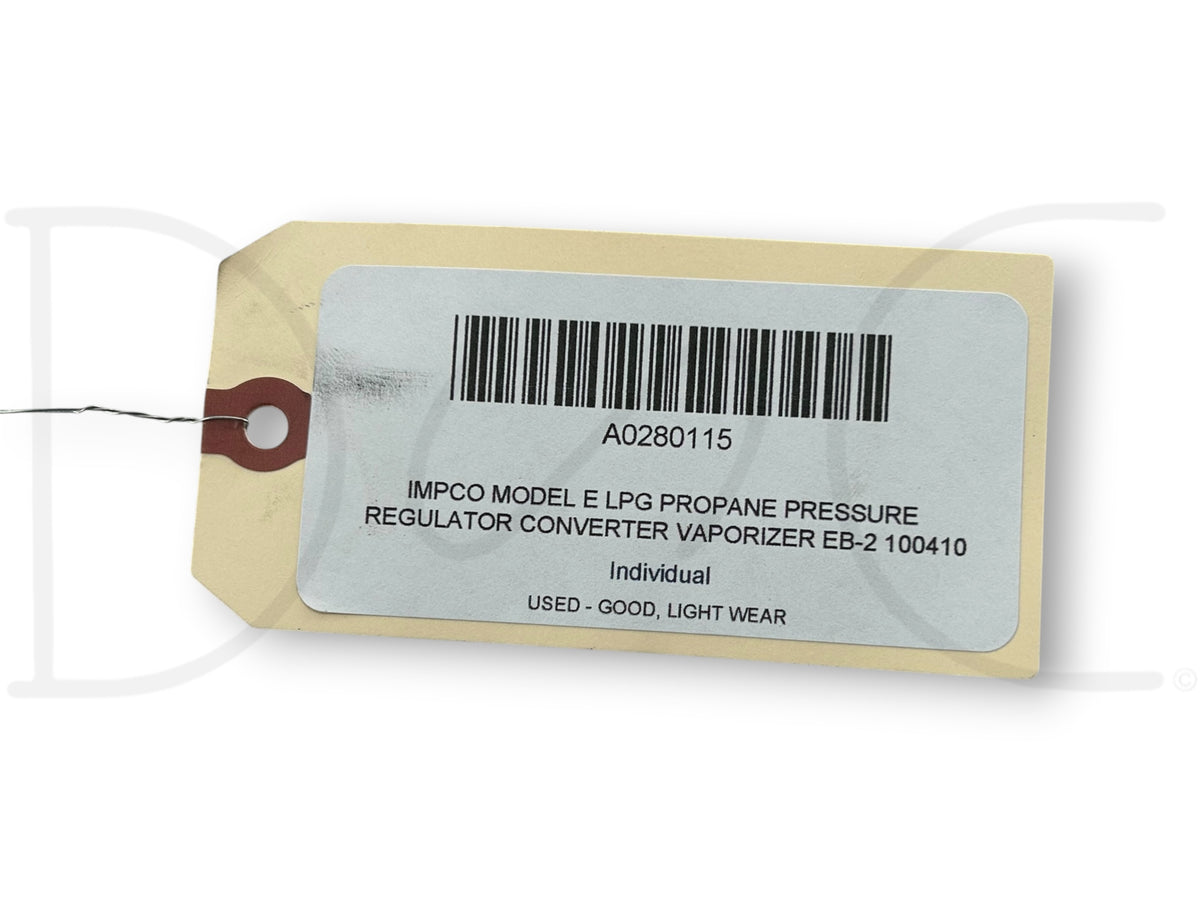 Impco Model E Lpg Propane Pressure Regulator Converter Vaporizer Eb-2 100410