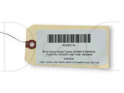 90-02 Chevy Kodiak Topkick Power Steering Fluid Oil Cooler Line Tube 15630948