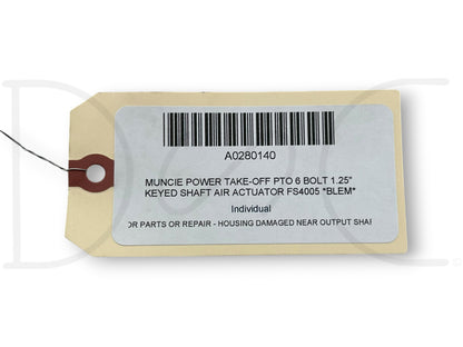 Muncie Power Take-Off PTO 6 Bolt 1.25" Keyed Shaft Air Actuator Fs4005 *Blem*