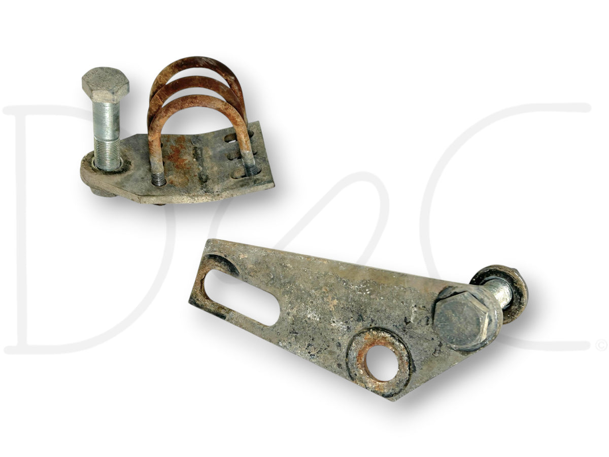 90-02 Chevy Kodiak GMC Topkick Steering Damper Stabilizer Mount Bracket Set