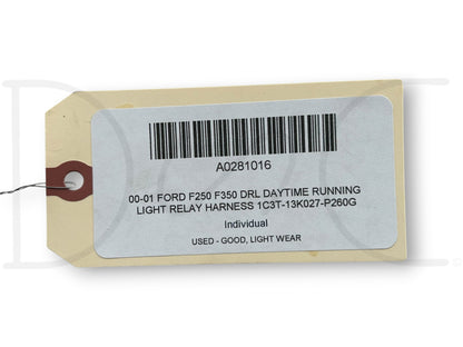 00-01 Ford F250 F350 Drl Daytime Running Light Relay Harness 1C3T-13K027-P260G