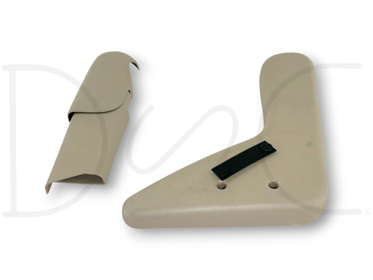 99-07 Ford F250 F350 Jump Seat Center Console Side Trim Panel Set Tan OE