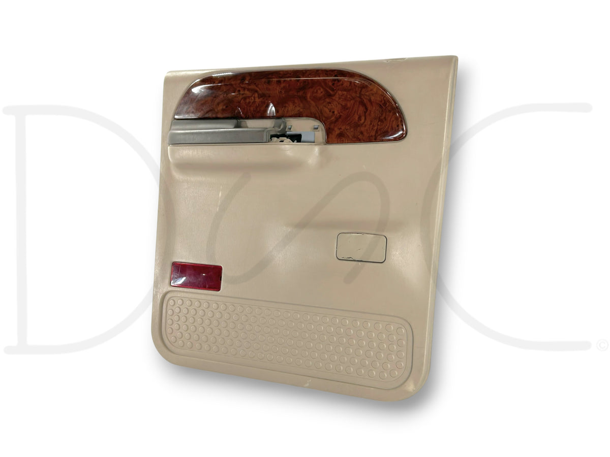 99-04 Ford F250 F350 Lariat LH Left Driver Rear Door Panel Power Tan Wood Grain