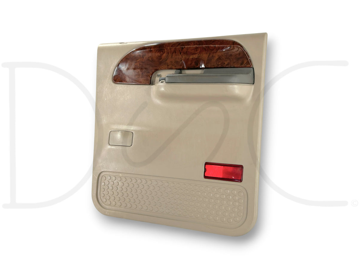 99-04 Ford F250 F350 Lariat RH Right Passenger Rear Door Panel Tan Wood Grain