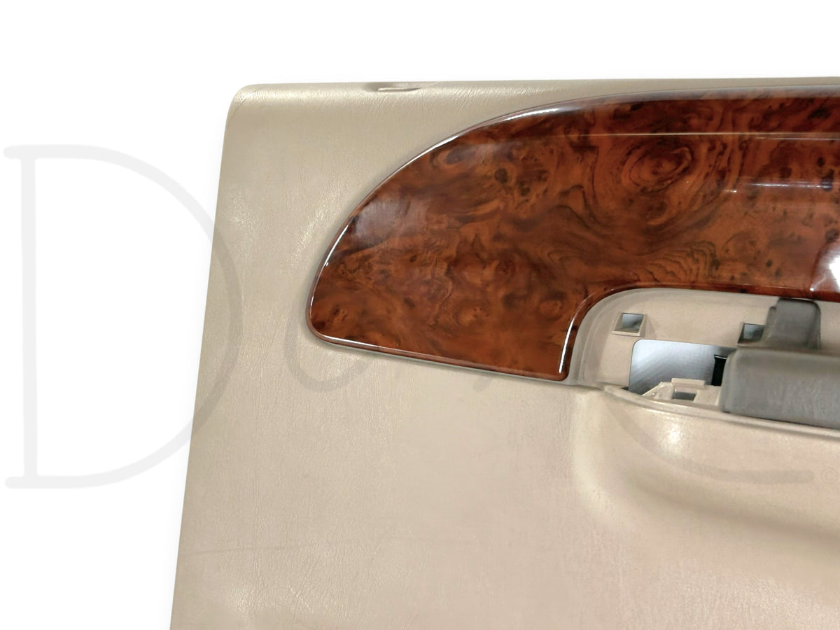 99-04 Ford F250 F350 Lariat RH Right Passenger Rear Door Panel Tan Wood Grain