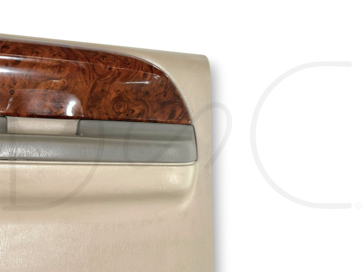 99-04 Ford F250 F350 Lariat RH Right Passenger Rear Door Panel Tan Wood Grain