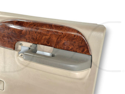 99-04 Ford F250 F350 Lariat RH Right Passenger Rear Door Panel Tan Wood Grain