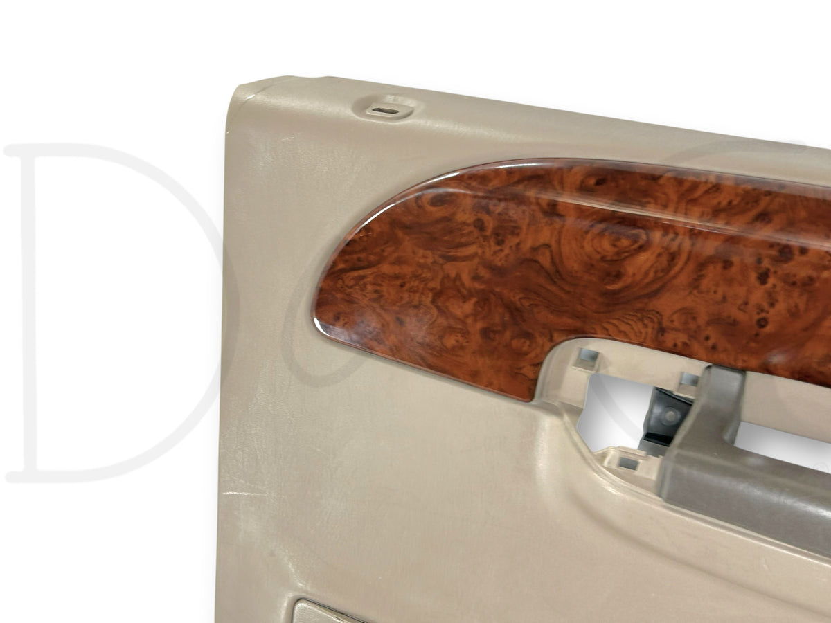 99-04 Ford F250 F350 Lariat RH Right Passenger Rear Door Panel Tan Wood Grain