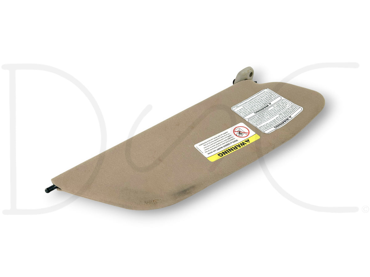 99-01 Ford F250 F350 LH Left Driver Sun Visor Tan W/  Lighted Mirror OEM *Blem*