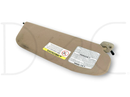 99-01 Ford F250 F350 LH Left Driver Sun Visor Tan W/  Lighted Mirror OEM *Blem*