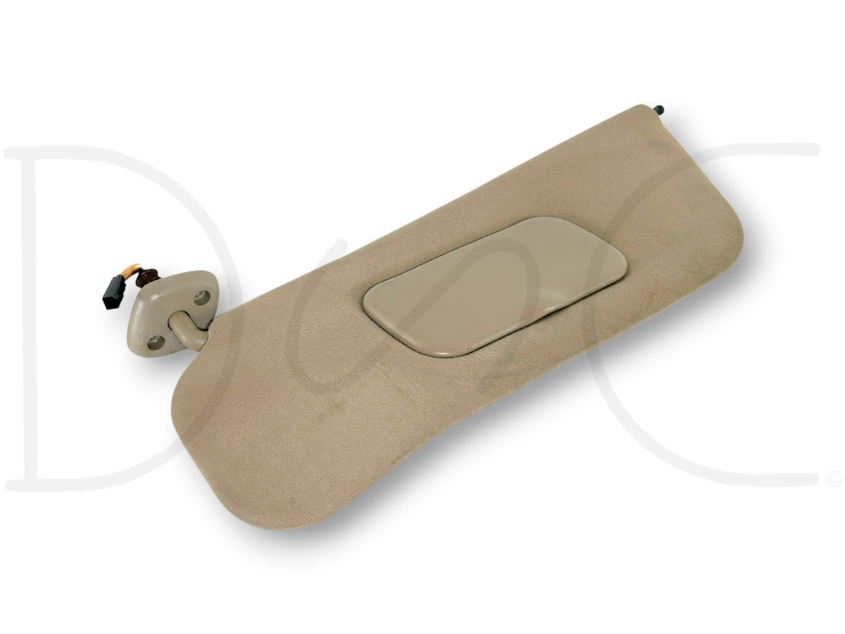 99-01 Ford F250 F350 LH Left Driver Sun Visor Tan W/  Lighted Mirror OEM *Blem*