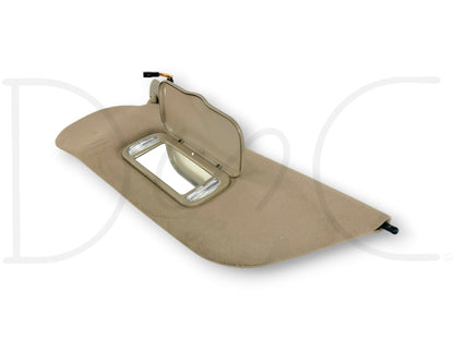 99-01 Ford F250 F350 LH Left Driver Sun Visor Tan W/  Lighted Mirror OEM *Blem*