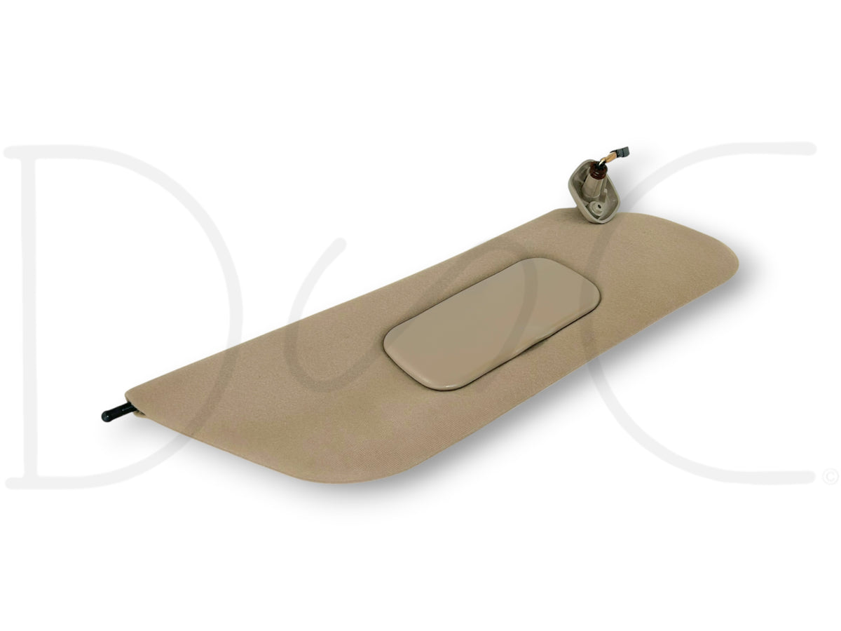 99-01 Ford F250 F350 RH Right Passenger Sun Visor Tan W/ Lighted Mirror OEM
