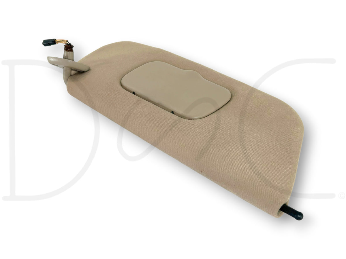99-01 Ford F250 F350 RH Right Passenger Sun Visor Tan W/ Lighted Mirror OEM