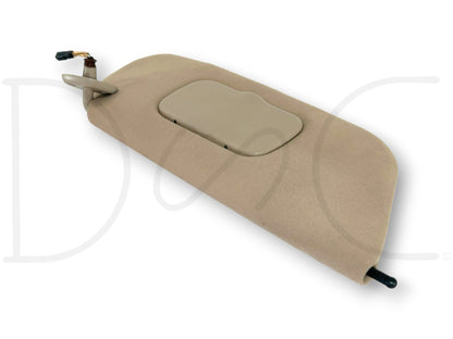 99-01 Ford F250 F350 RH Right Passenger Sun Visor Tan W/ Lighted Mirror OEM