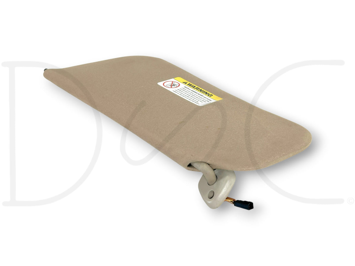 99-01 Ford F250 F350 RH Right Passenger Sun Visor Tan W/ Lighted Mirror OEM