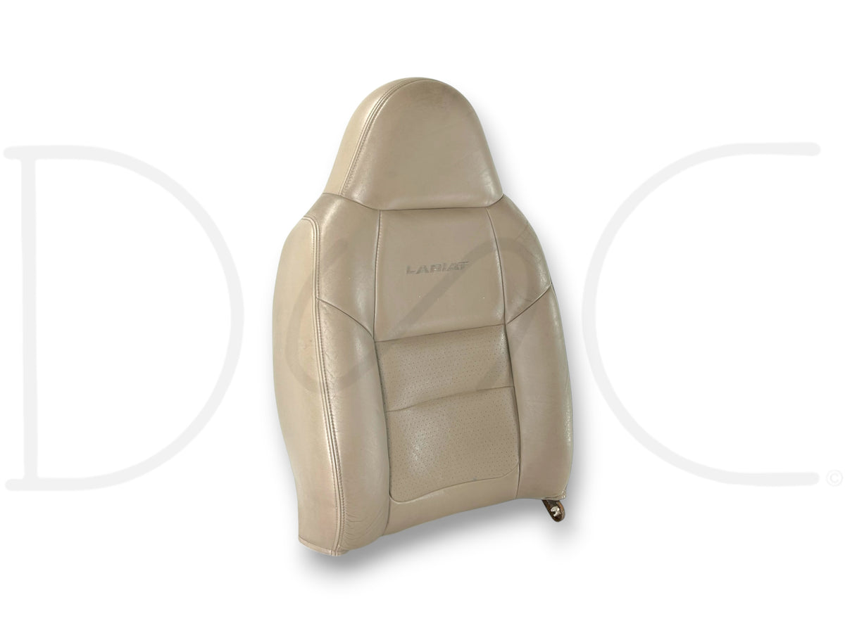 99-04 Ford F250 F350 Lariat RH Right Passenger Seat Back Cushion Tan Leather