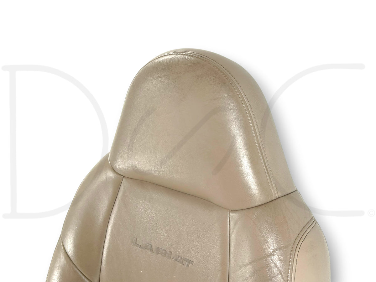 99-04 Ford F250 F350 Lariat RH Right Passenger Seat Back Cushion Tan Leather